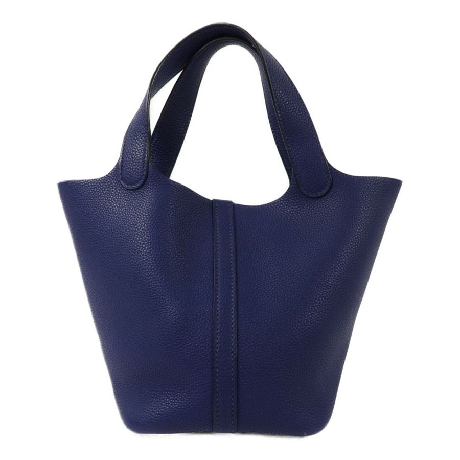 HERMES Clemence皮革Picotin PM手挽袋Marine-1