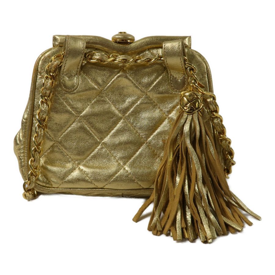 CHANEL 羊皮皮革Shoulder Bag鏈帶肩背袋-1