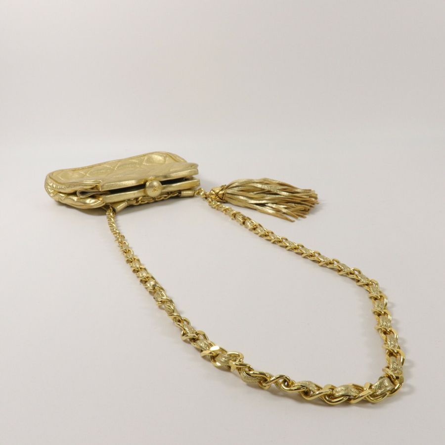CHANEL 羊皮皮革Shoulder Bag鏈帶肩背袋-12