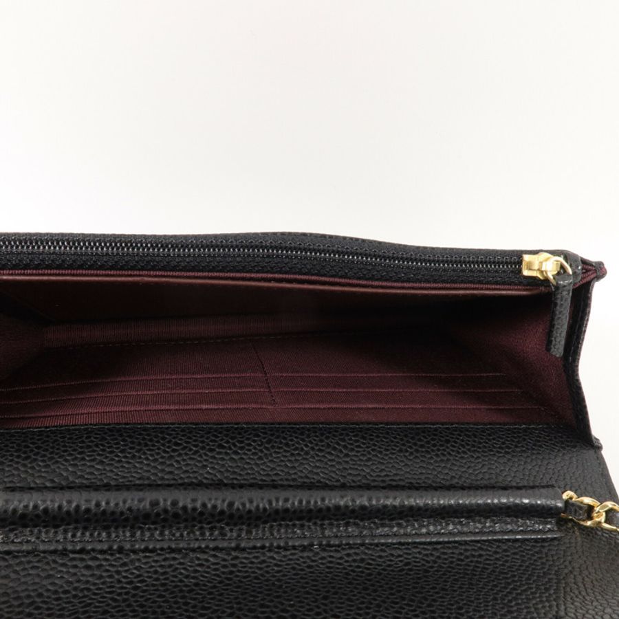 CHANEL 牛皮皮革Wallet On Chain鏈帶肩背袋-4