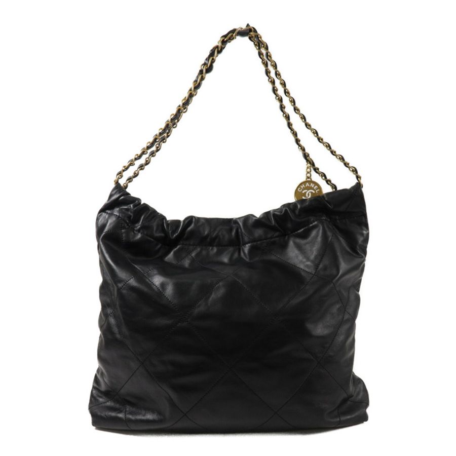 CHANEL 牛皮皮革Chanel 22 Medium鏈帶肩背袋-1