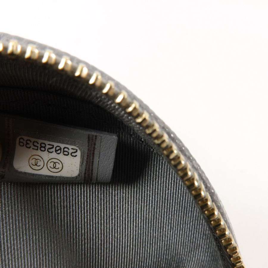 CHANEL 牛皮皮革Round Clutch With Chain鏈帶肩背袋-7