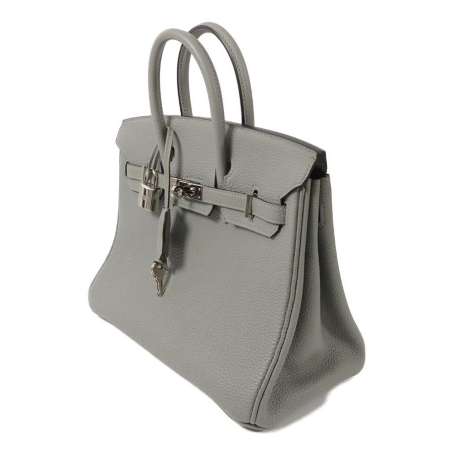 HERMES Clemence皮革Birkin 25手挽袋Gris Mouette-2