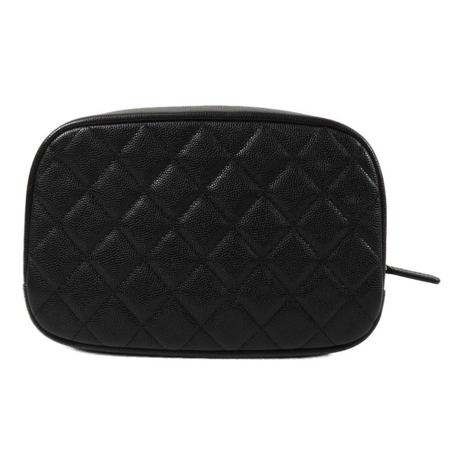 CHANEL 牛皮皮革Double Zip Cosmetic Pouch手提包-1