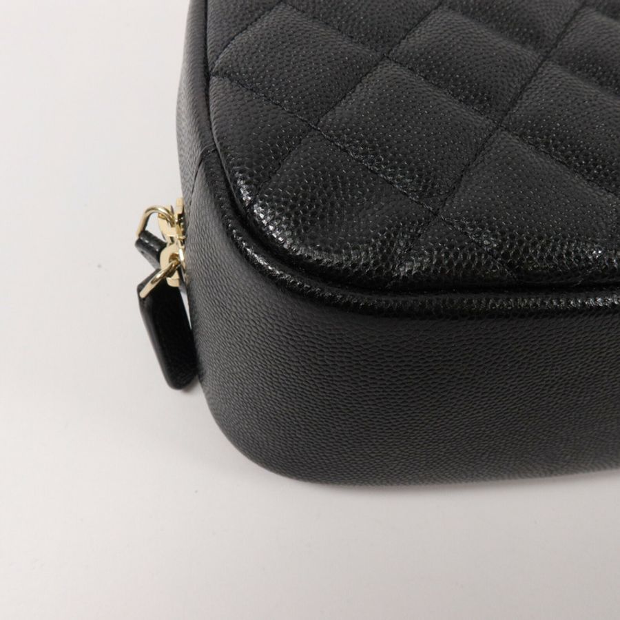 CHANEL 牛皮皮革Double Zip Cosmetic Pouch手提包-10