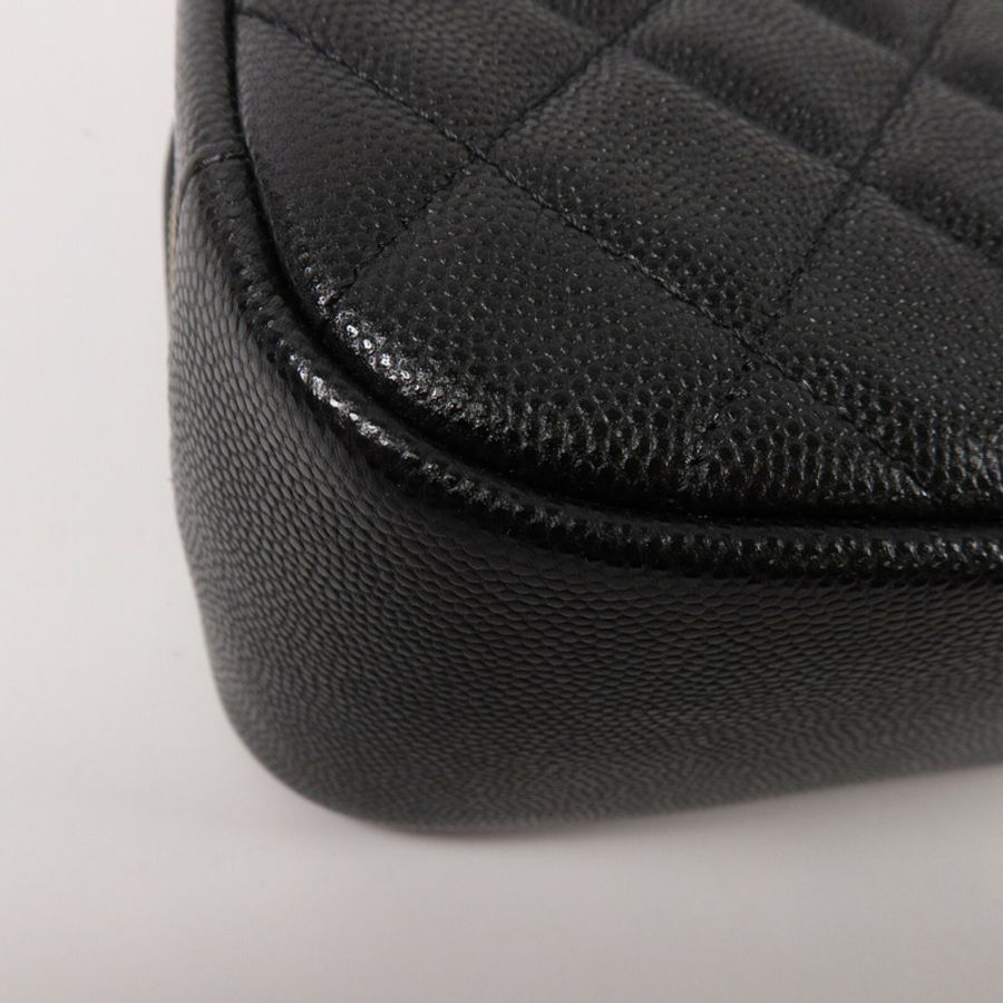 CHANEL 牛皮皮革Double Zip Cosmetic Pouch手提包-12