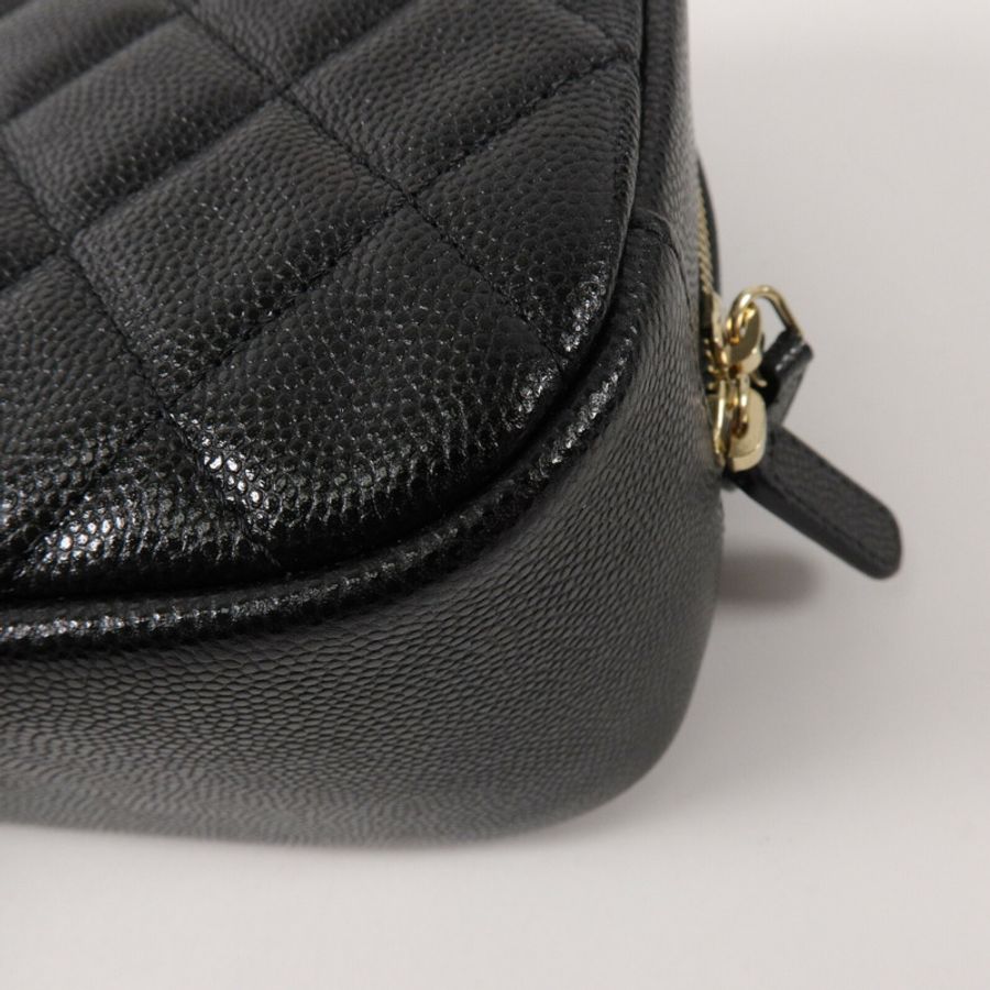 CHANEL 牛皮皮革Double Zip Cosmetic Pouch手提包-13