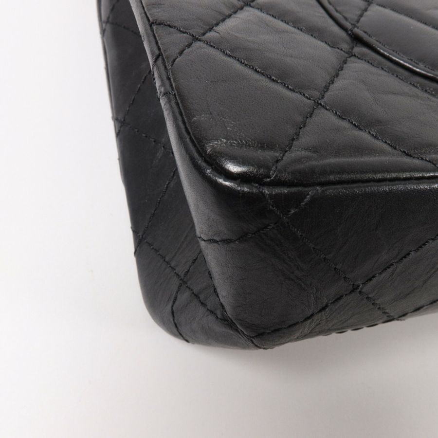 CHANEL 牛皮皮革2.55 Medium鏈帶肩背袋-14