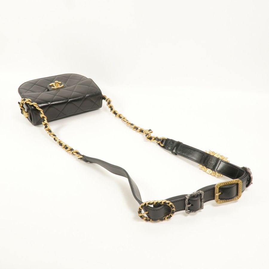 CHANEL 牛皮皮革Saddle Bag肩背袋-7
