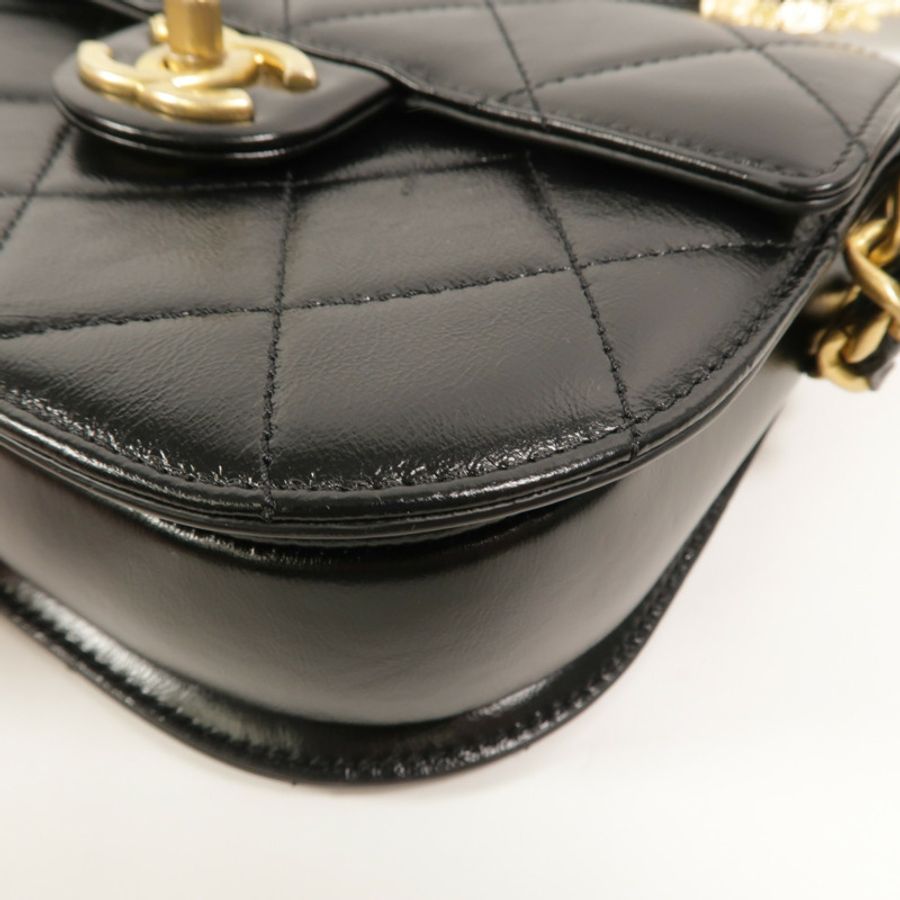 CHANEL 牛皮皮革Saddle Bag肩背袋-9