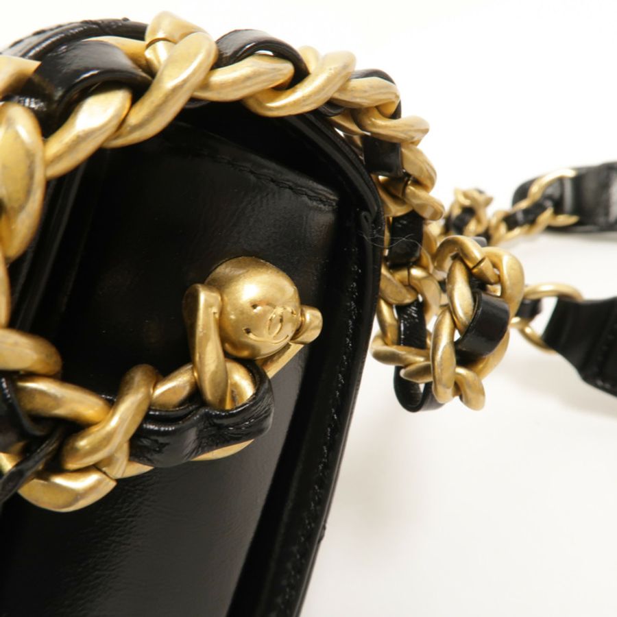 CHANEL 牛皮皮革Saddle Bag肩背袋-14