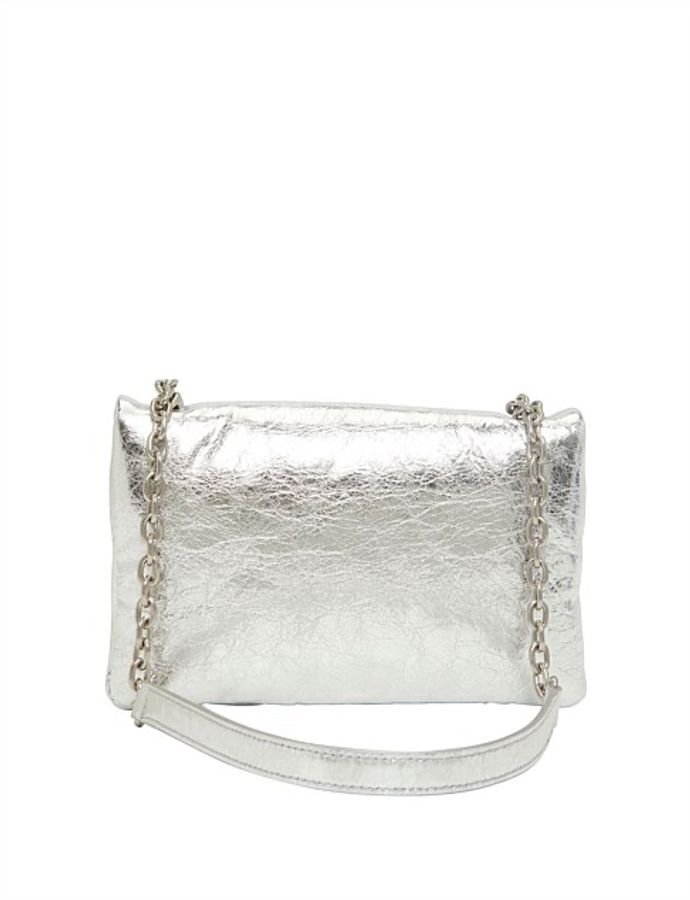 近新超甜價✨ 巴黎世家 BALENCIAGA Monaco 肩背包斜背包手拿包銀MONACO NANO-3