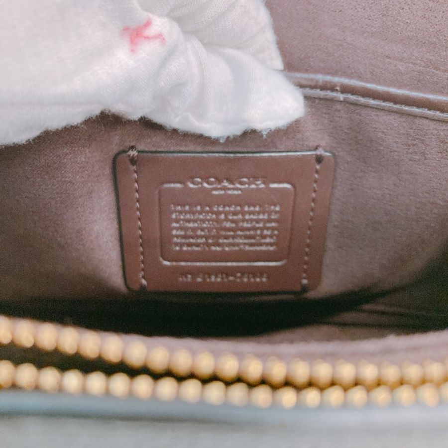 MS0746 Coach 蔻馳 三用包 牛皮 拼色 棕色 黑色 白色 金扣 Tabby Shoulder Bag 27cm Calfskin Beige x Black x White x GHW-24