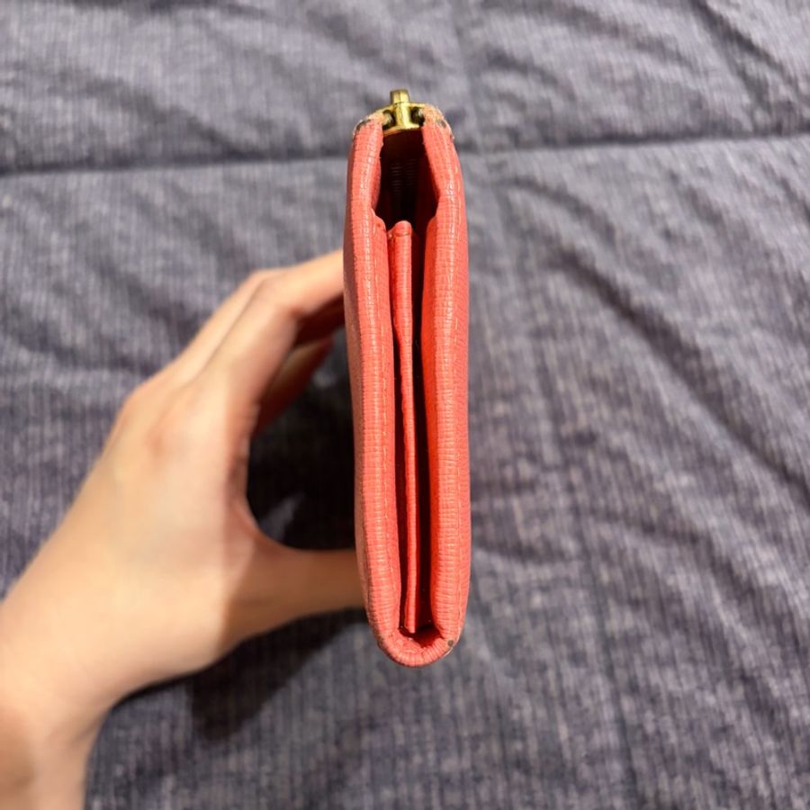 FURLA L型拉鍊長夾(珊瑚粉)-4