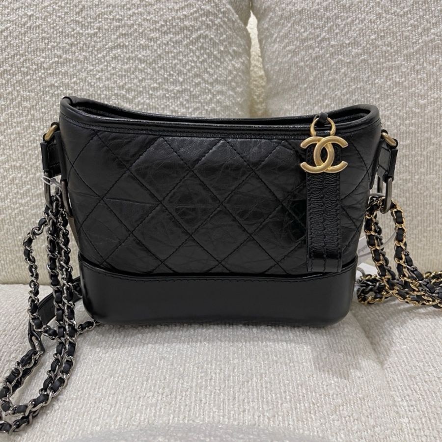 Chanel 香奈兒黑色流浪包 小號-0