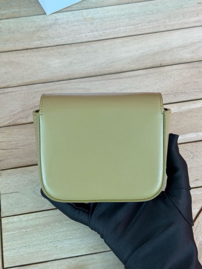 99新Celine/賽琳凱旋門綠色金扣腰包 配件:盒子 塵袋 肩帶-1