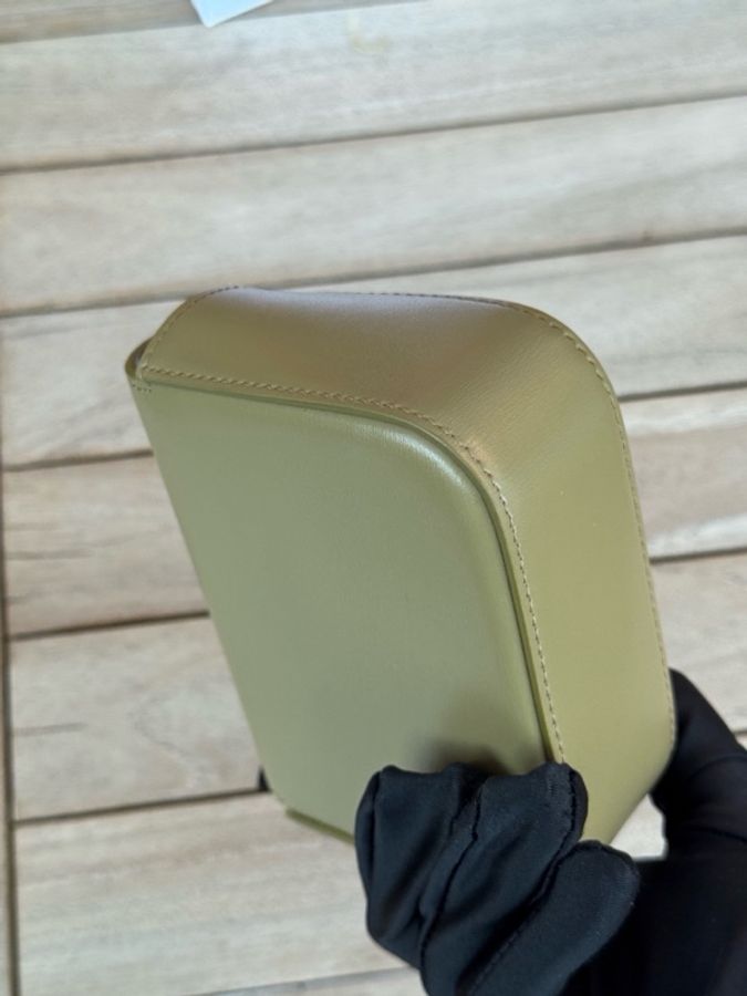 99新Celine/賽琳凱旋門綠色金扣腰包 配件:盒子 塵袋 肩帶-6