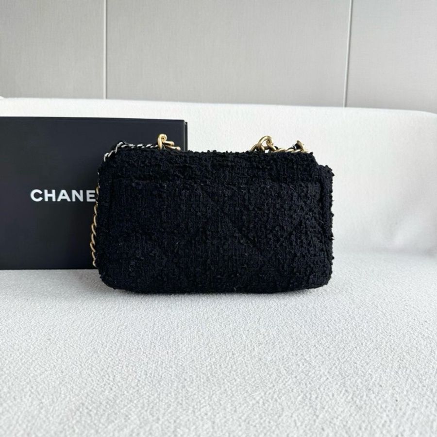 【威選精品】🖤 CHANEL 黑金粗花呢 19 Bag 小號 🖤-7