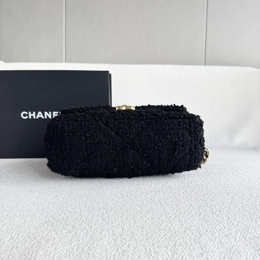 【威選精品】🖤 CHANEL 黑金粗花呢 19 Bag 小號 🖤-8