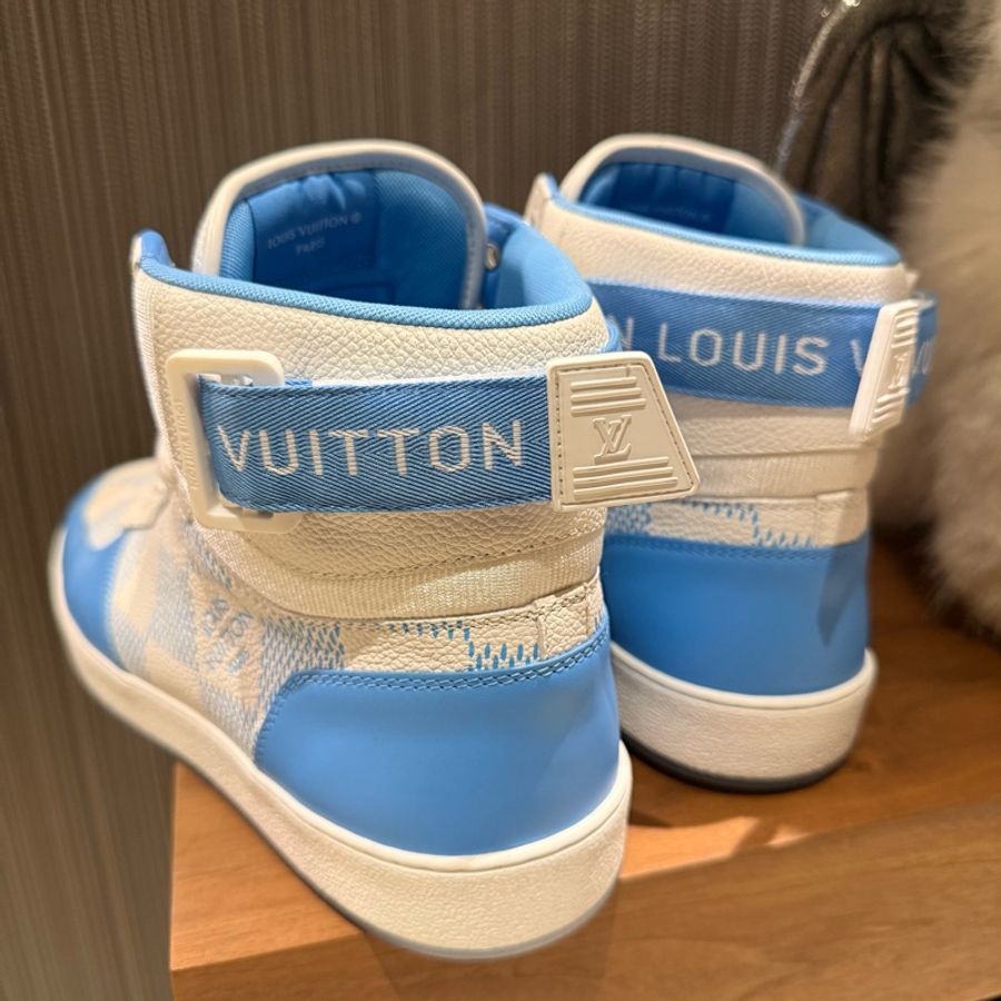 Louis Vuitton 99新閒置 Rivoli棋盤格運動高幫鞋 7號-1