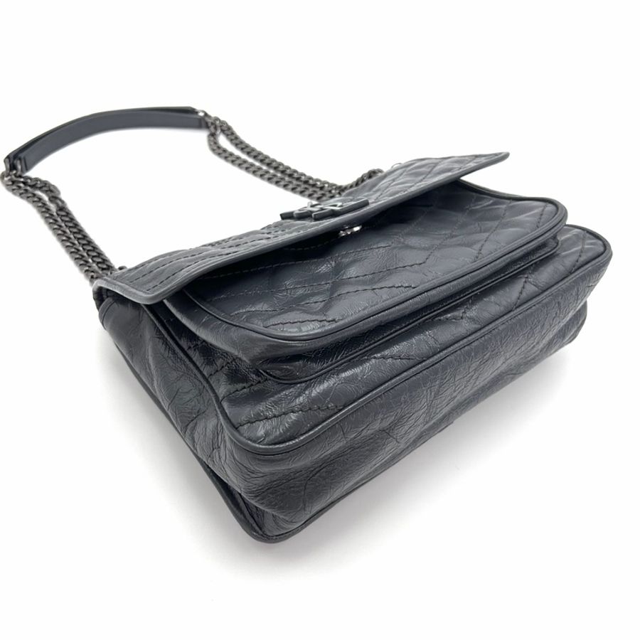 【VUINCA Vintage 8-14天出貨】 SAINT LAURENT Niki Medium 灰色 銀扣-3