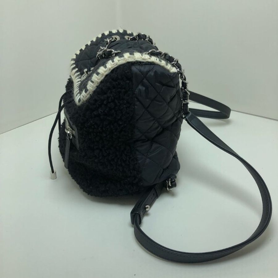chanel毛呢後背包23*19*13  98新配件塵袋保卡-5