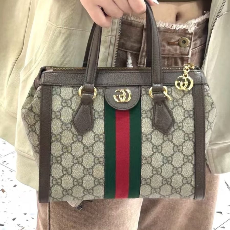 GUCCI古馳Ophidia 經典老花小托特包🈶長肩帶 🈶台灣購證-2