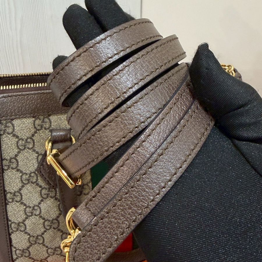 GUCCI古馳Ophidia 經典老花小托特包🈶長肩帶 🈶台灣購證-29