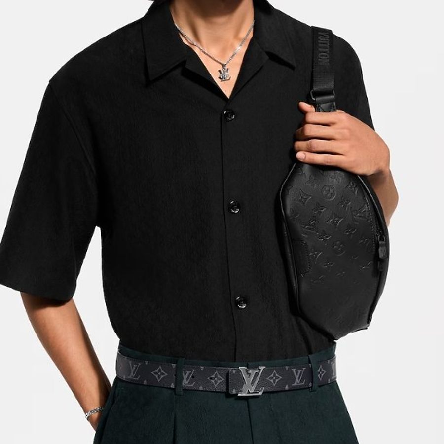 Louis Vuitton -黑色牛皮壓紋Discovery PM胸腰包(新版)-2