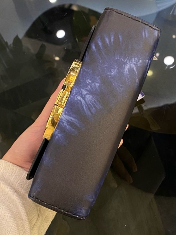［閒置新］Dior/迪奧 蒙田 30系列box mini 限量 藍色暈染 印花單肩斜挎包-2