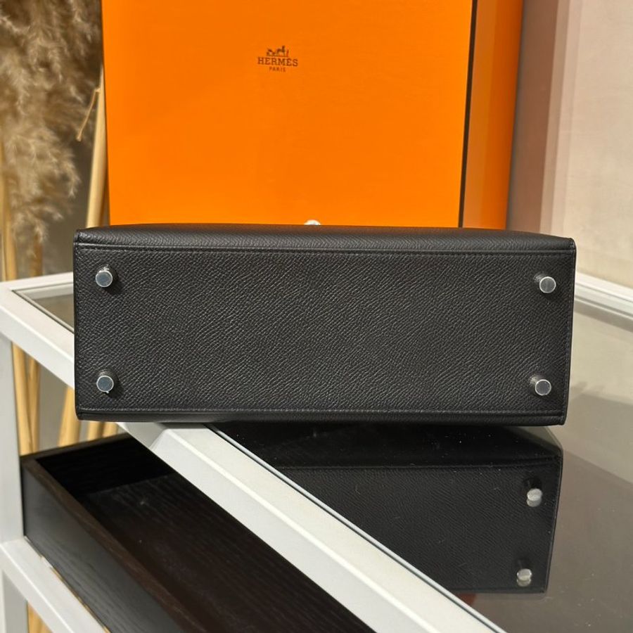 HERMES Kelly 25 - Noir 89 黑銀 G-5