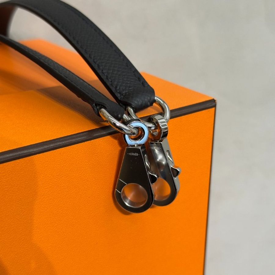 HERMES Kelly 25 - Noir 89 黑銀 G-10