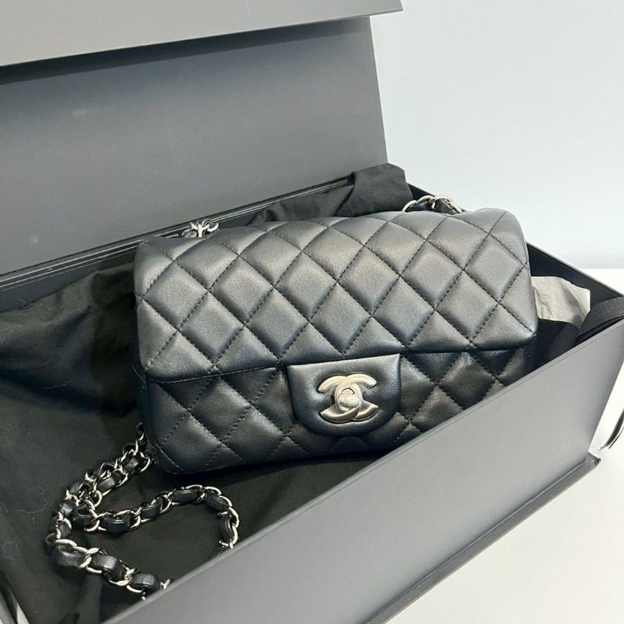 Chanel CF20黑銀-0