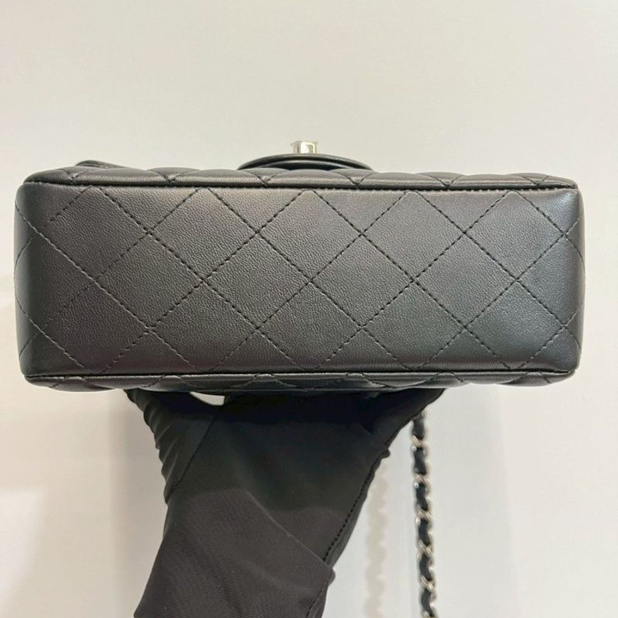 Chanel CF20黑銀-8