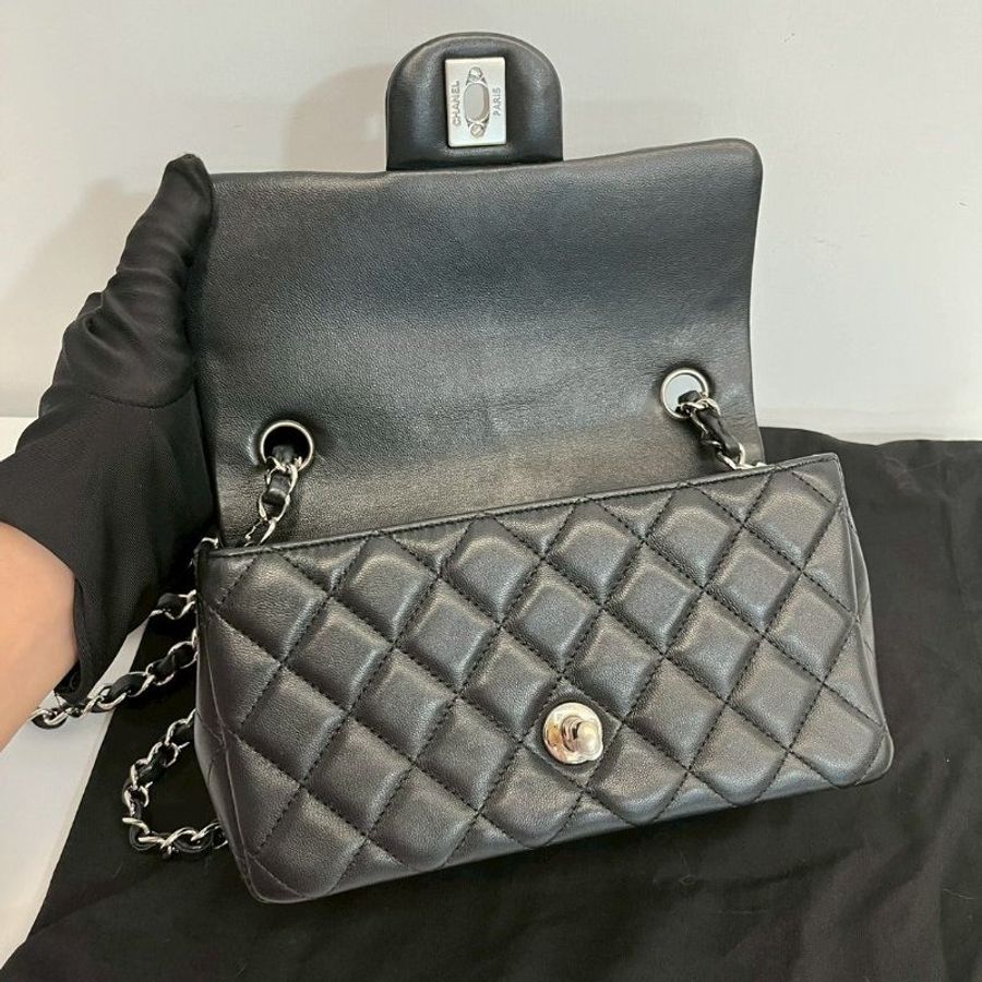 Chanel CF20黑銀-16