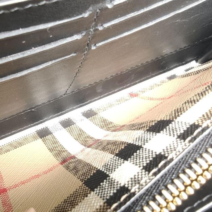 Burberry 黑色牛皮PVCwoc單肩包-5