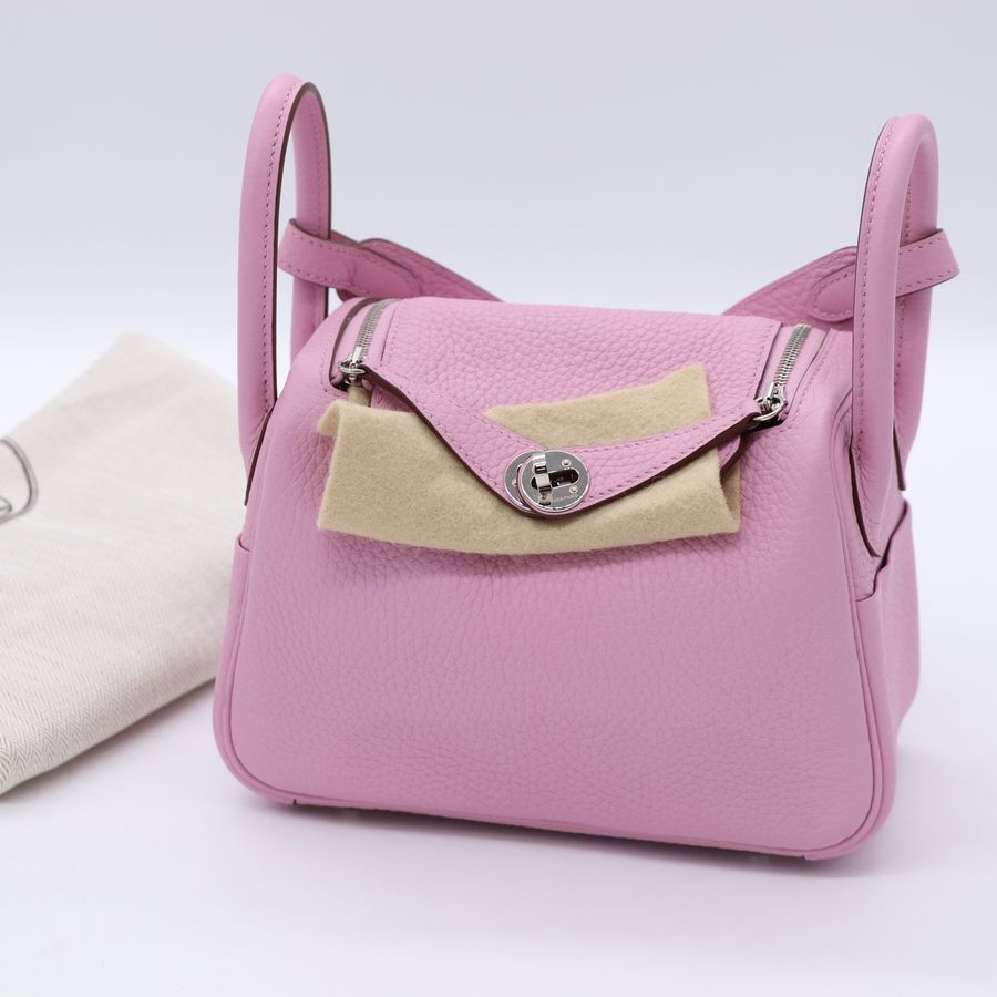 Hermès 愛馬仕 Mini Lindy 錦葵紫 斜挎包-0