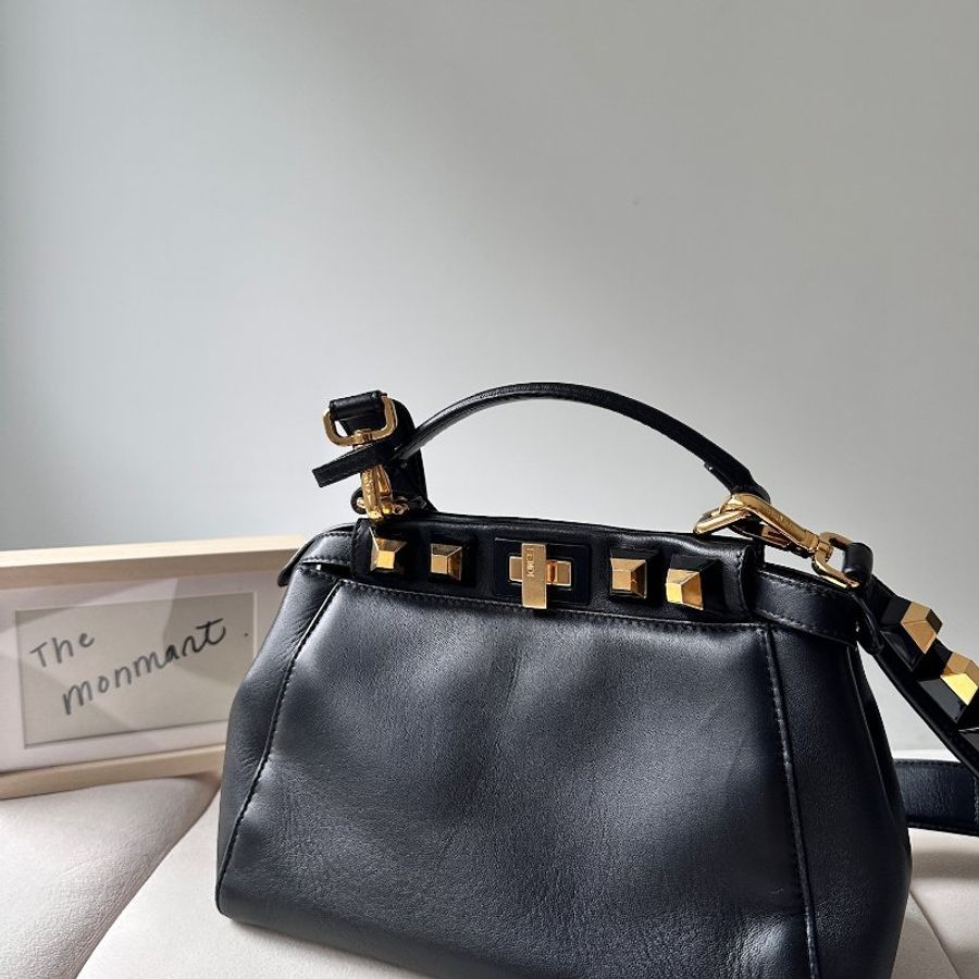 Fendi Peekaboo Studded 小羊皮 手提 肩背-0