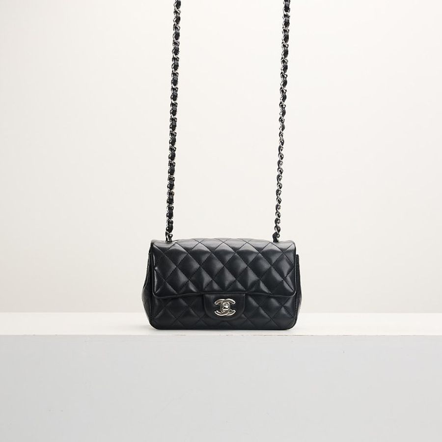 二手Chanel CF20 黑銀羊-0