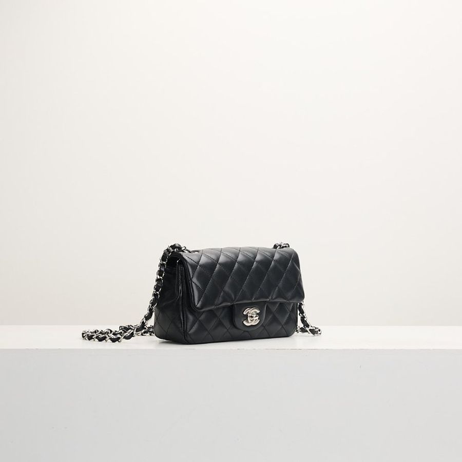 二手Chanel CF20 黑銀羊-1