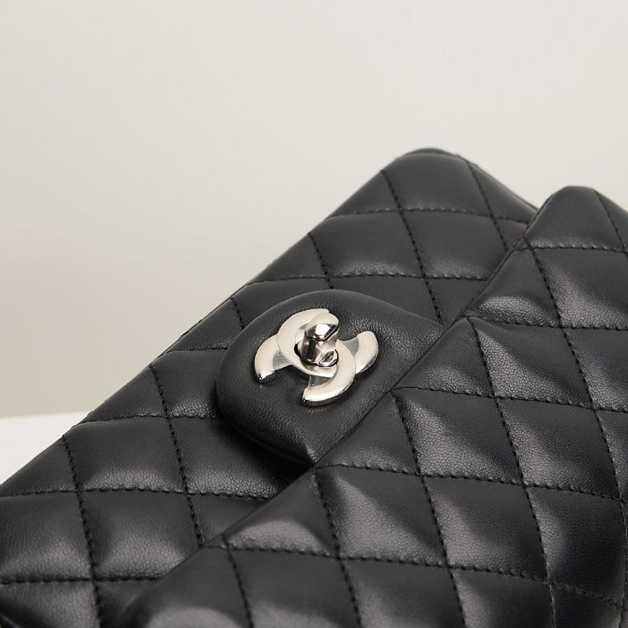 二手Chanel CF20 黑銀羊-4