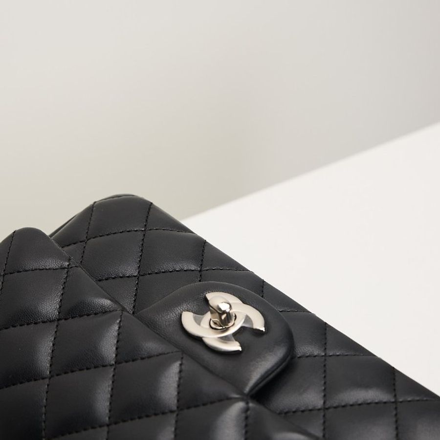 二手Chanel CF20 黑銀羊-10