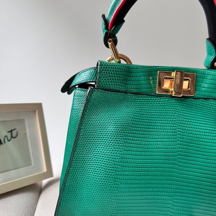 訂製款  Fendi Mini Peekaboo 特殊皮革 訂製款 撞色-1