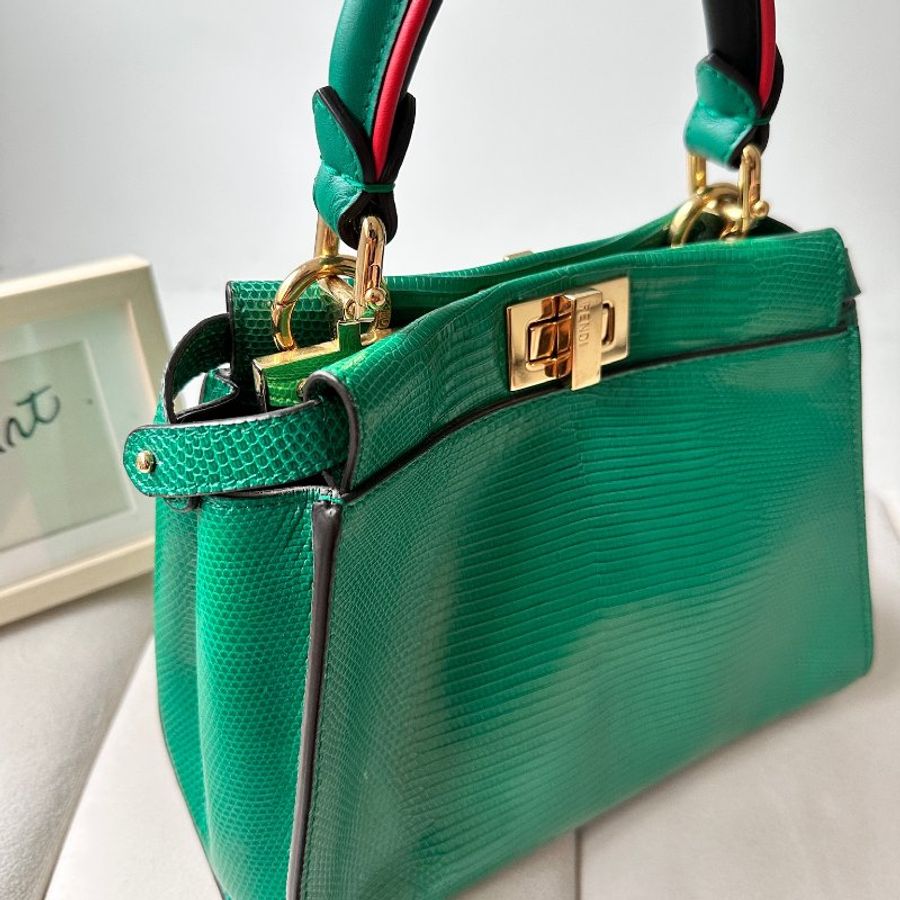訂製款  Fendi Mini Peekaboo 特殊皮革 訂製款 撞色-6