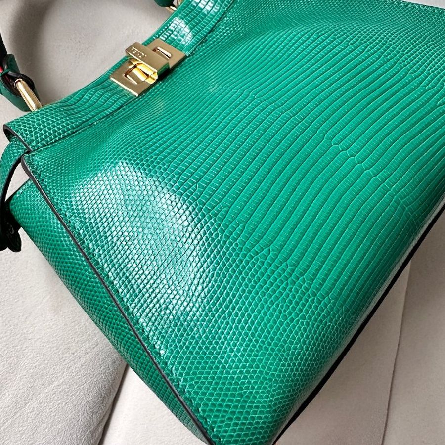 訂製款  Fendi Mini Peekaboo 特殊皮革 訂製款 撞色-9