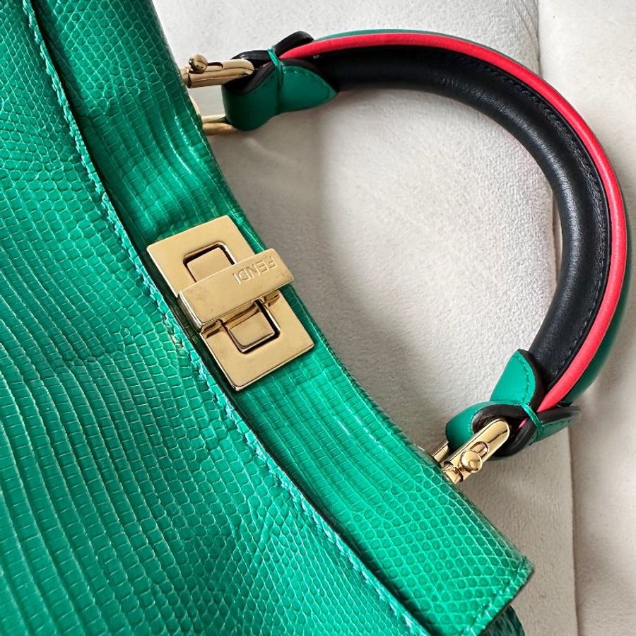 訂製款  Fendi Mini Peekaboo 特殊皮革 訂製款 撞色-10