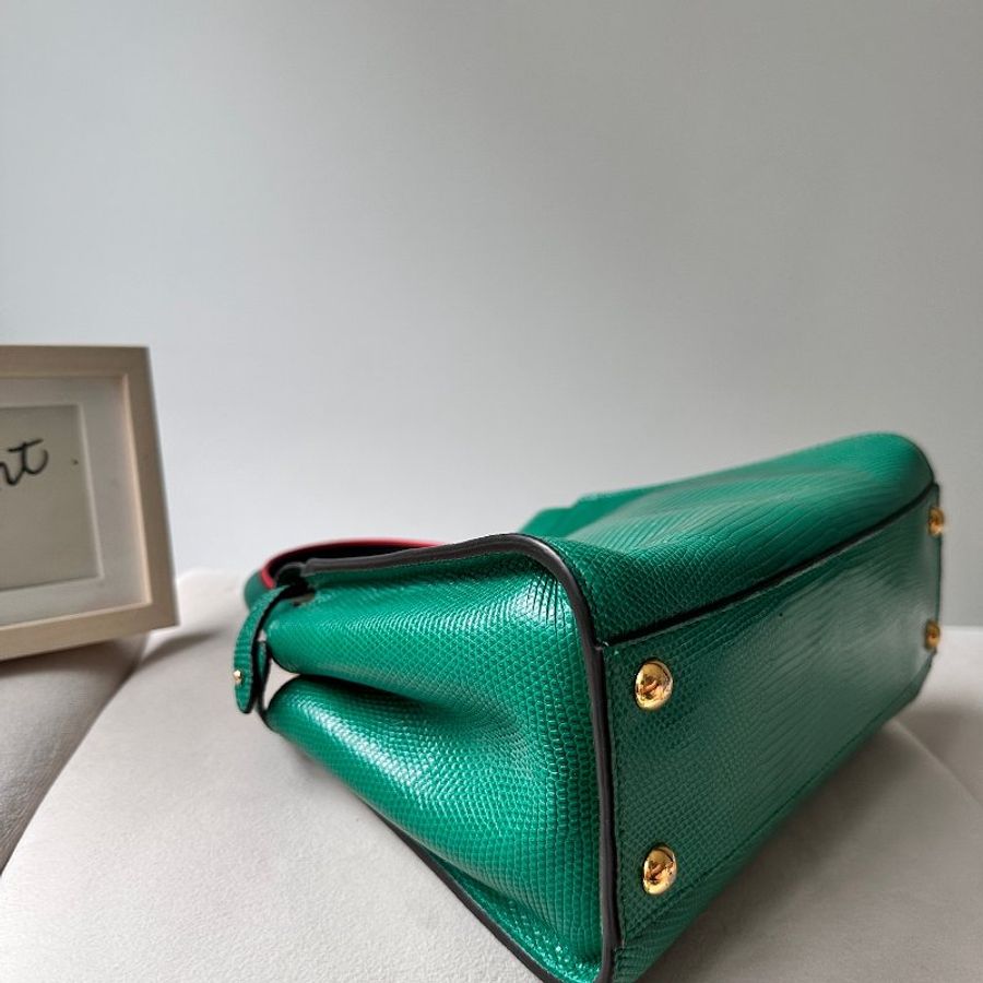 訂製款  Fendi Mini Peekaboo 特殊皮革 訂製款 撞色-17
