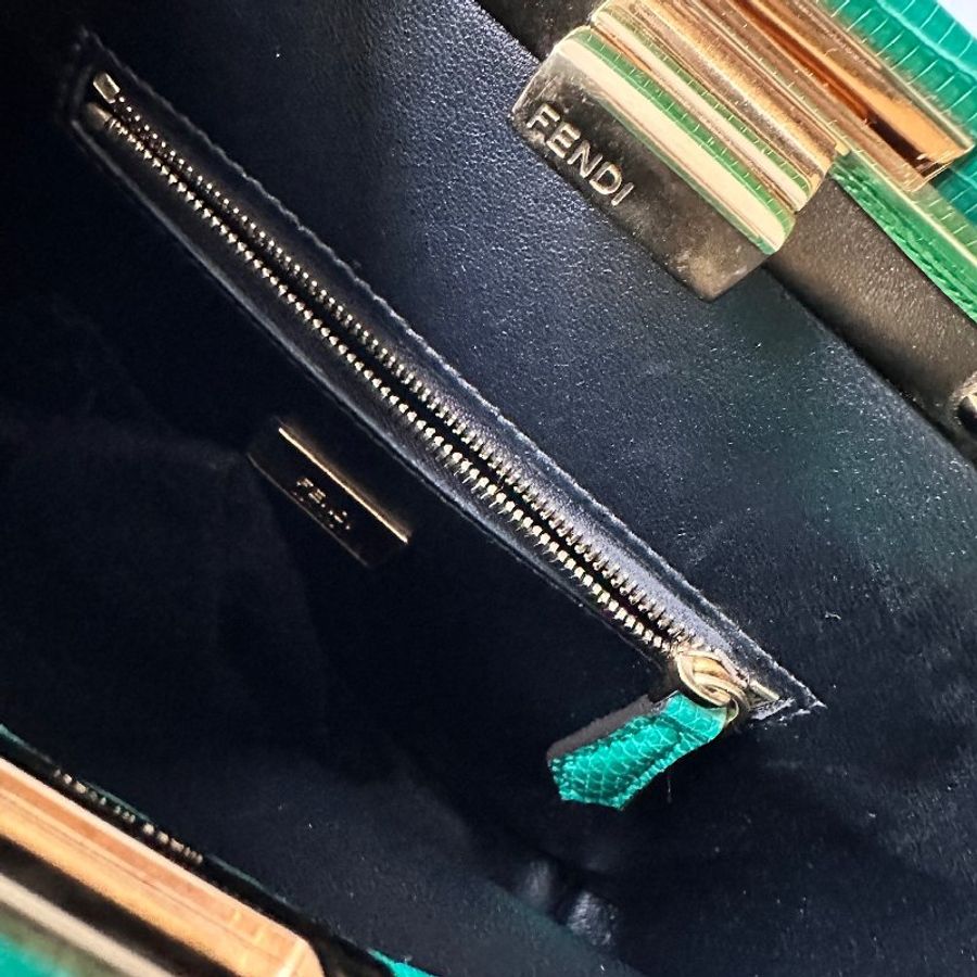 訂製款  Fendi Mini Peekaboo 特殊皮革 訂製款 撞色-21