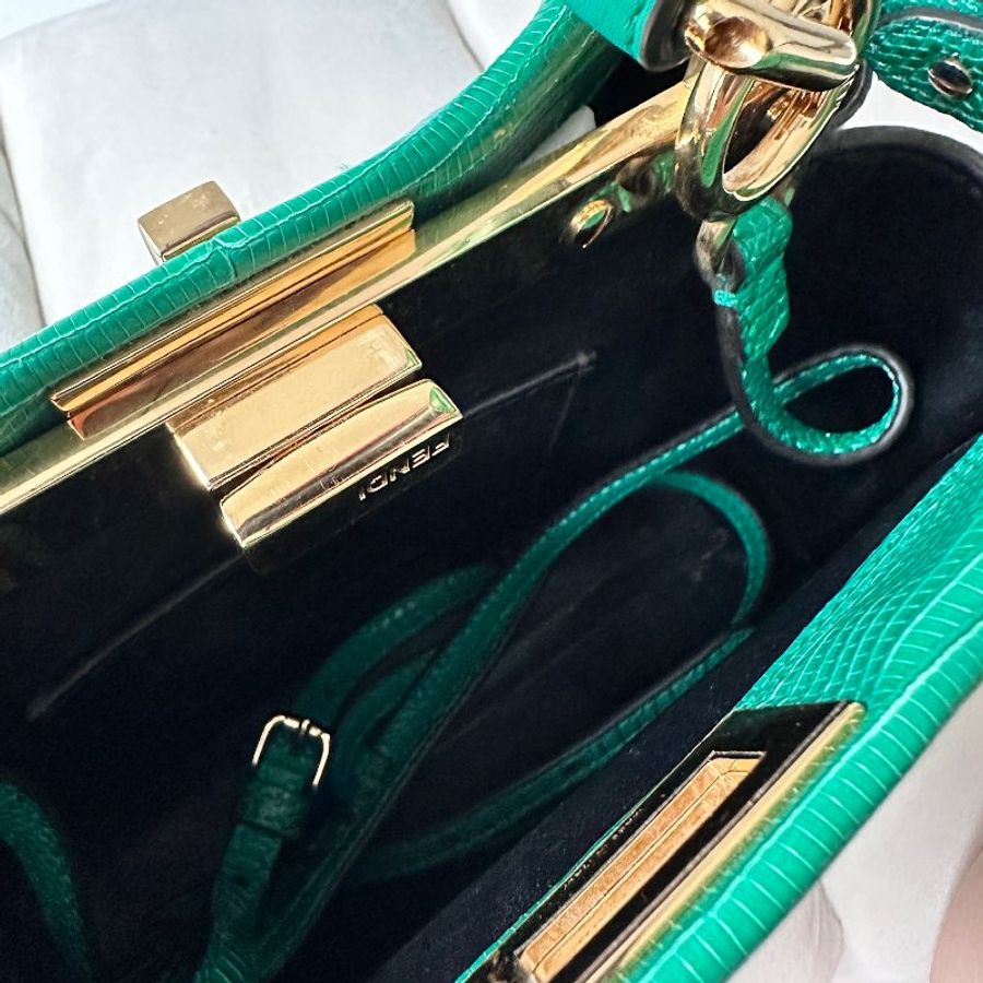 訂製款  Fendi Mini Peekaboo 特殊皮革 訂製款 撞色-24