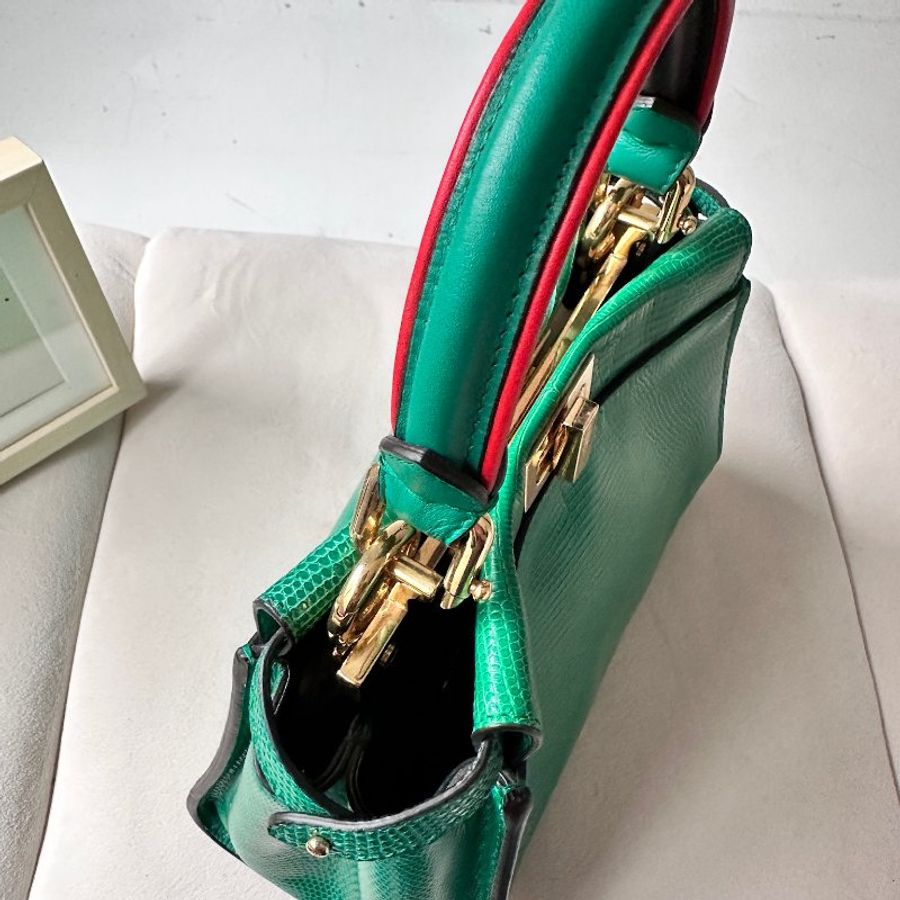 訂製款  Fendi Mini Peekaboo 特殊皮革 訂製款 撞色-26